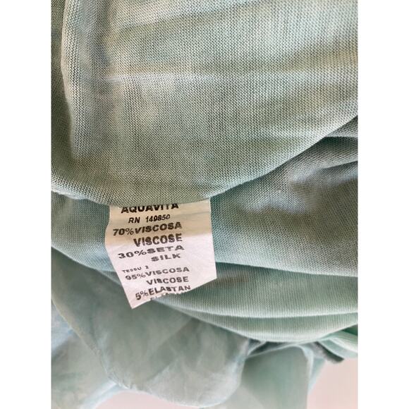 Aquavita short sleeve mint green all in 1 beachwear short sleeve tunic top large - Picture 9 of 13